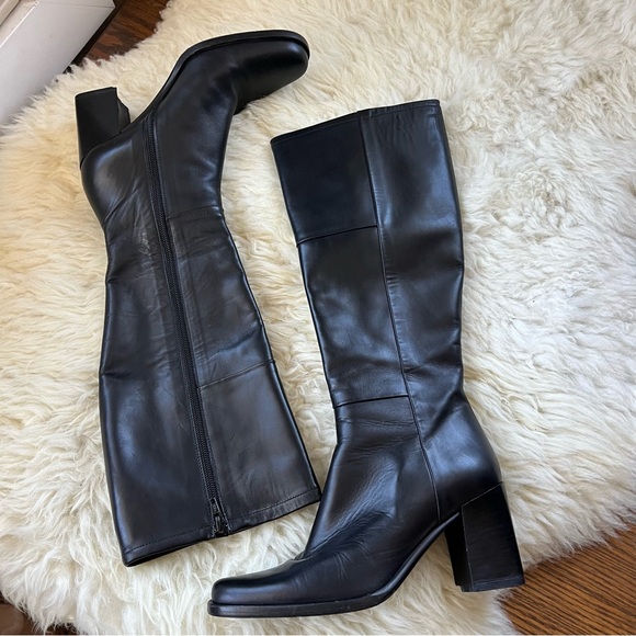 Bally Black Leather Knee-High Boots 6.5 - Picture 6 of 11